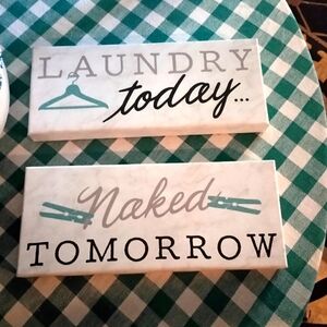 Laundry Room Canvas Wall Art Signs